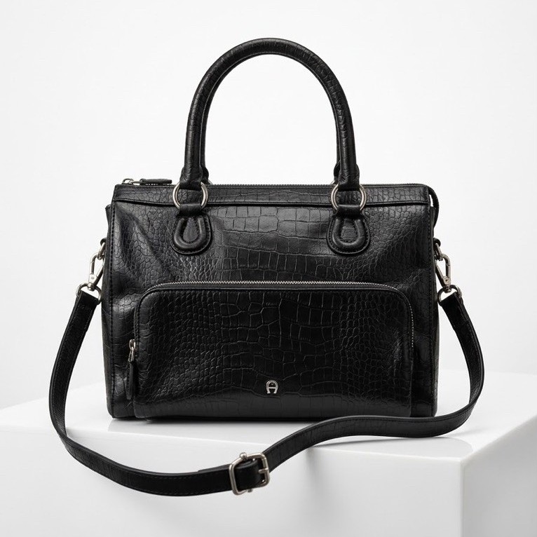 Aigner Croco Bag - Black