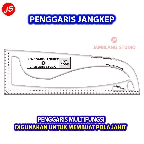 Penggaris Jangkep  Multifungsi Tailor Penjahit Pola Lengkap  [ Jamblang Studio ]