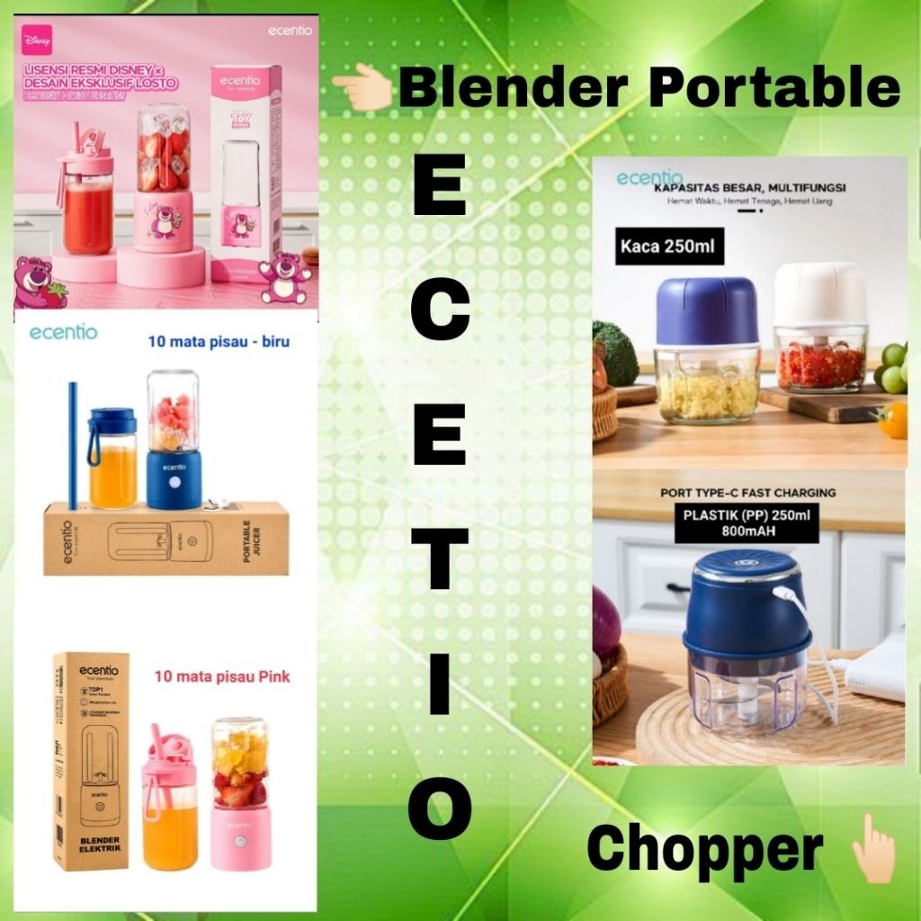Ecentio Juicer Portable / Blender Ecentio / Chopper Ecentio