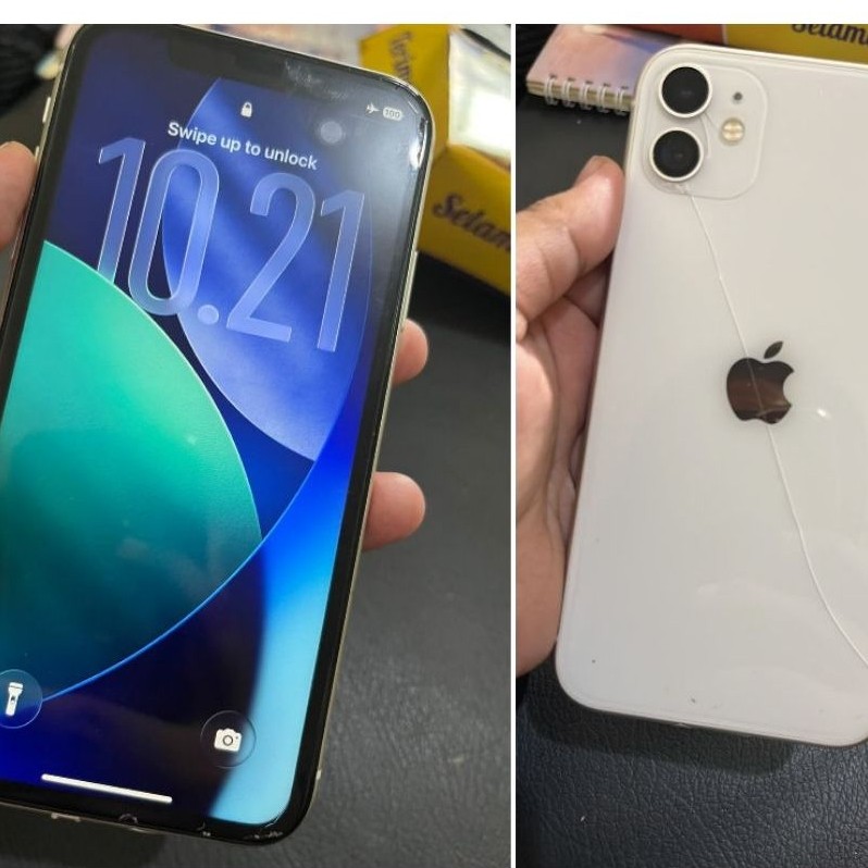 Iphone 11 second ex inter 128gb fullset free adaptor charger