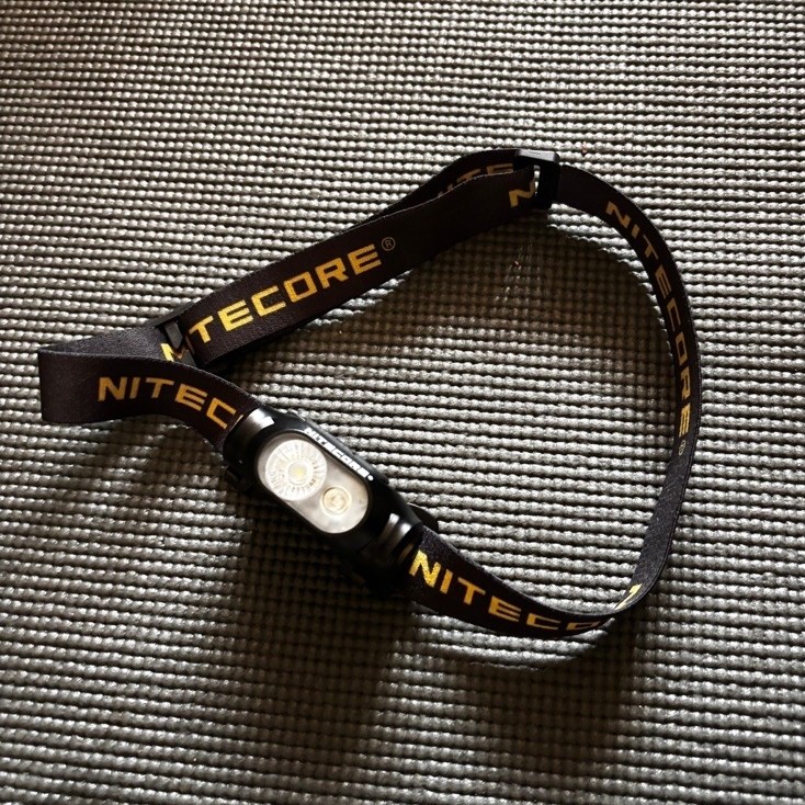 Headlamp LED Nitecore Lightweight AA Battery 240lm Hiking Trail Running Preloved Second
