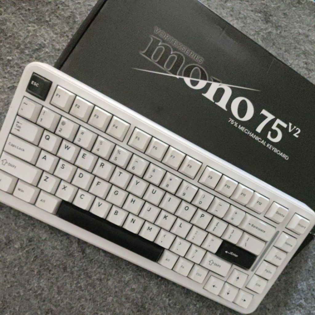 Keyboard Mechanical Vortex Mono75 V2 75% Putih