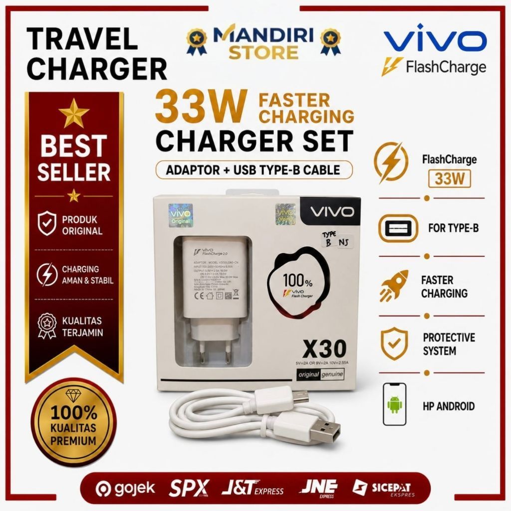 Travel charger Vivo 33w 100%