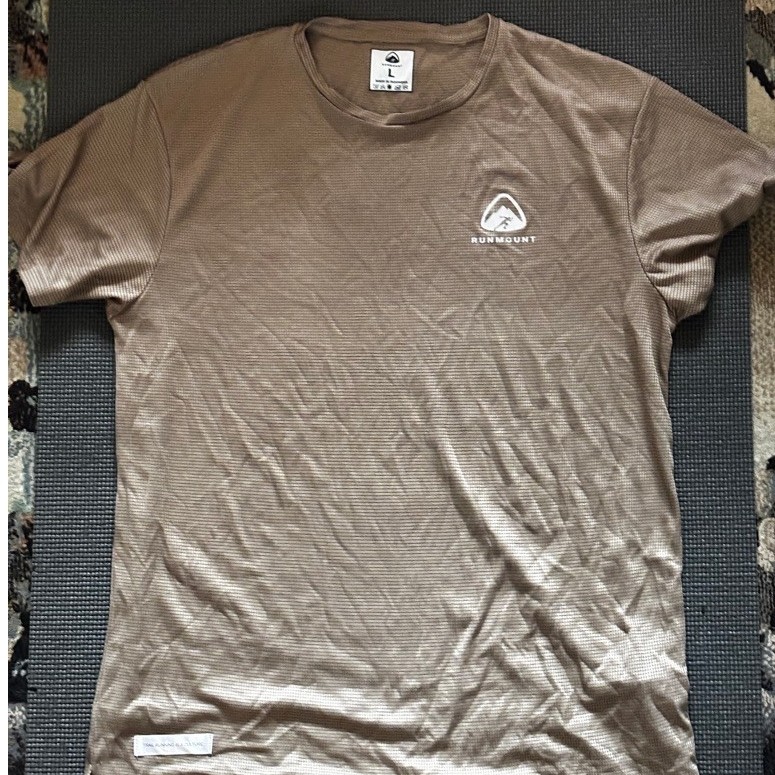 Jersey Lari Running Tee Runmount Coklat Ukuran L Preloved Second