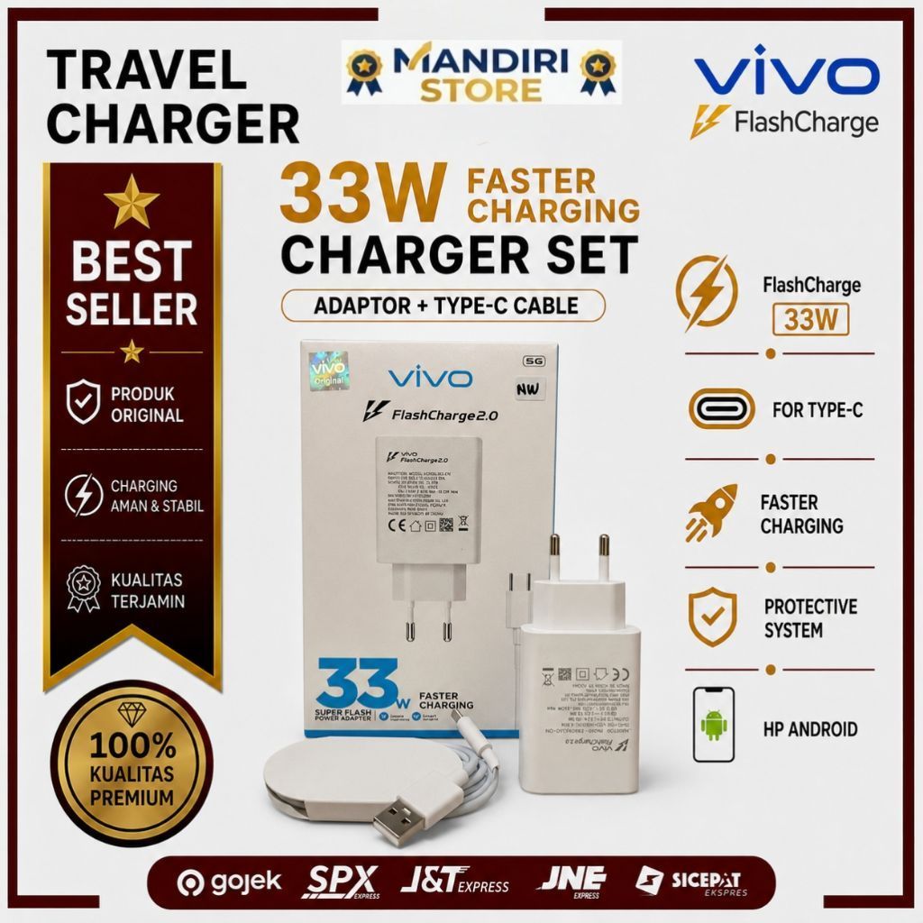 Travel charger Vivo 33w 100%