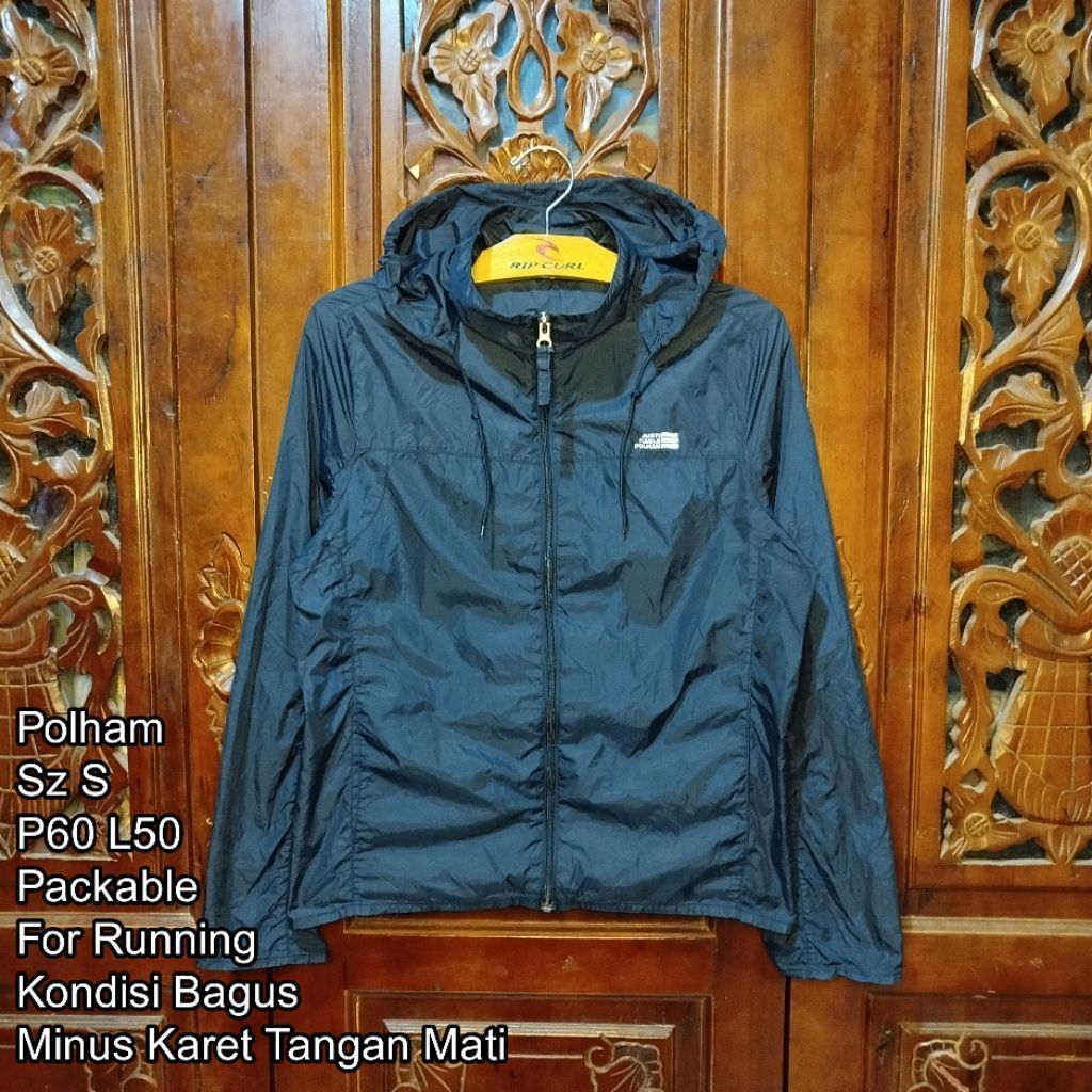 JAKET ULTRALIGHT RUNNING POLHAM SIZE S BEKAS SECOND