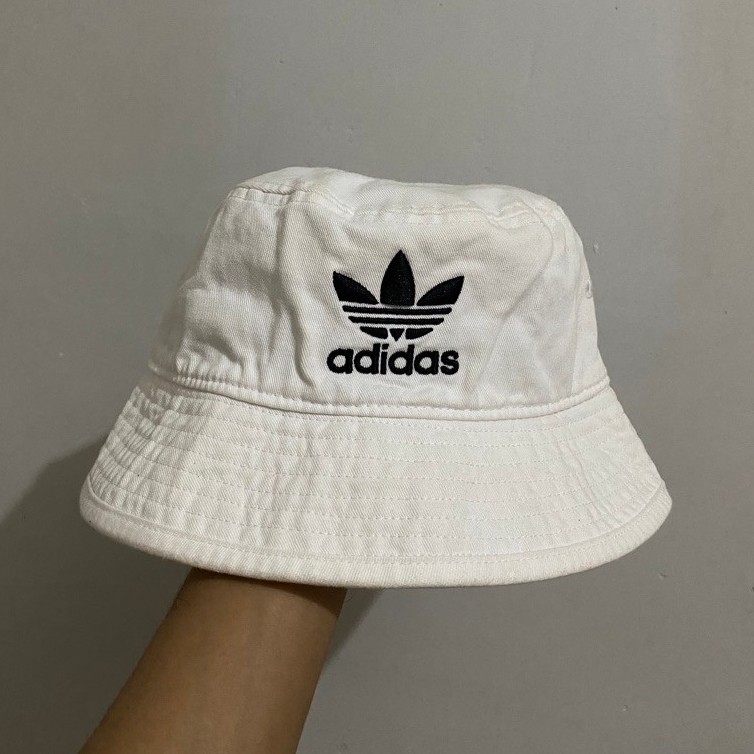 Bucket Hat Adidas Adicolor Trefoil White Original