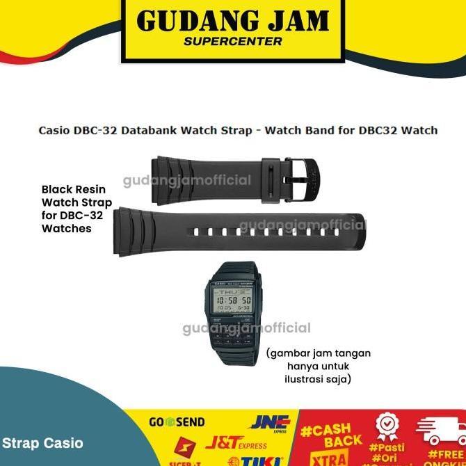 Tali Strap Casio DBC-32 DBC32 DBC-32C 32C DBC32C Band Watch Original