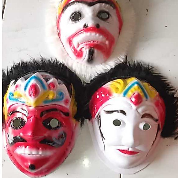 Topeng Hanoman Rahwana dan Sinta Topeng Anak bahan Spon