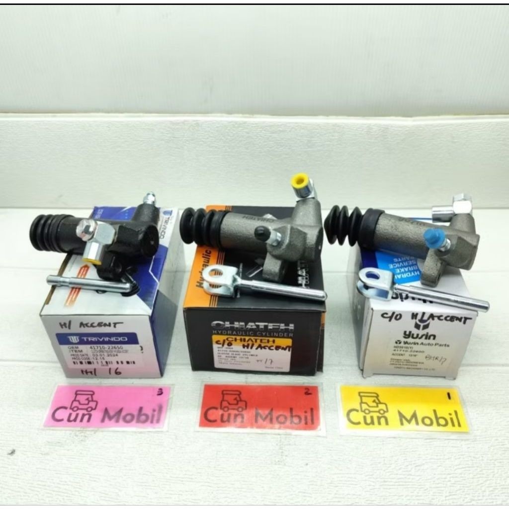 Master kopling bawah Hyundai Accent Verna Avega GETZ 41710-22600 Yusin Chiateh 22650 Trivindo