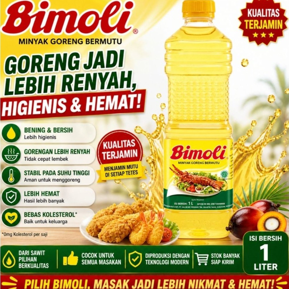 minyak bimoli  botol 1 liter kota Madiun