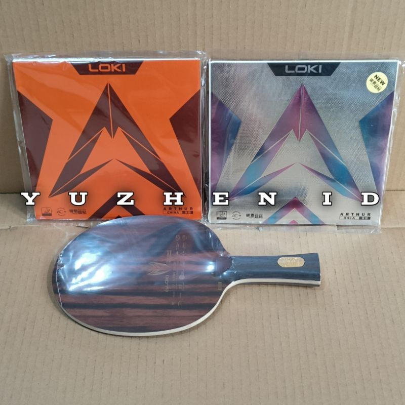 Bet Kayu Pingpong LOKI Kirin Carbon Fiber Original Lengkap