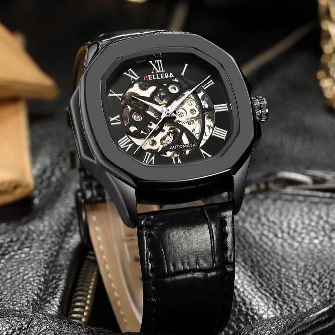 DISKON JAM  TANGAN BELLEDA 9484 KULIT AUTOMATIC Watches TDD