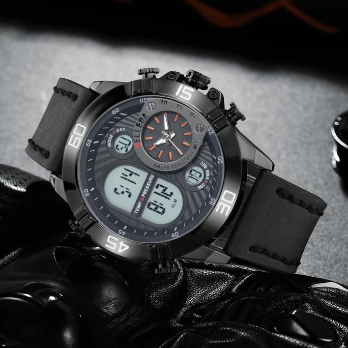 DISKON JAM TANGAN BELLEDA 9271 TALI KULIT ANTI AIR KASUAL Watches TDD