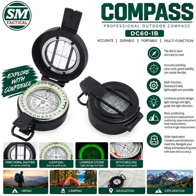 Dc60-1B Professional Military Compass Lensatic Prismatic Kompas