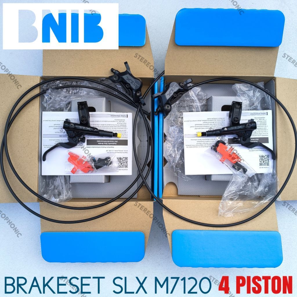 Brakeset SHIMANO SLX 4 piston M7120 Brakeset SHIMANO M7120 4 piston Brakeset SLX M7120 4 piston SLX 