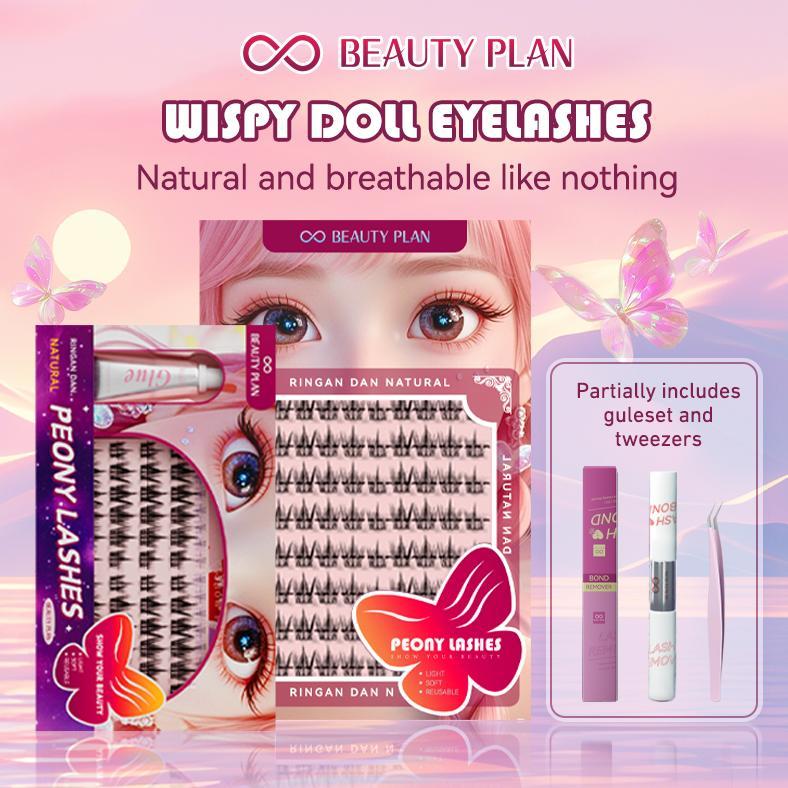 NEW PRODUK BEAUTY PLAN BULU MATA SERI PEONY INDIVIDUAL LASHES BULU MATA PALSU  SUPER NATURAL  D CURV