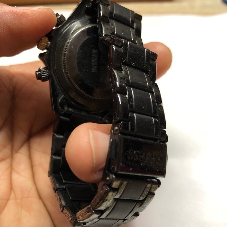 jam otomatis sport klasik steel elegan chronograph ex