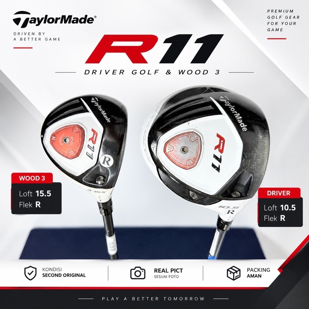 Stick Golf Driver Wood Taylormade R11 Bekas Original