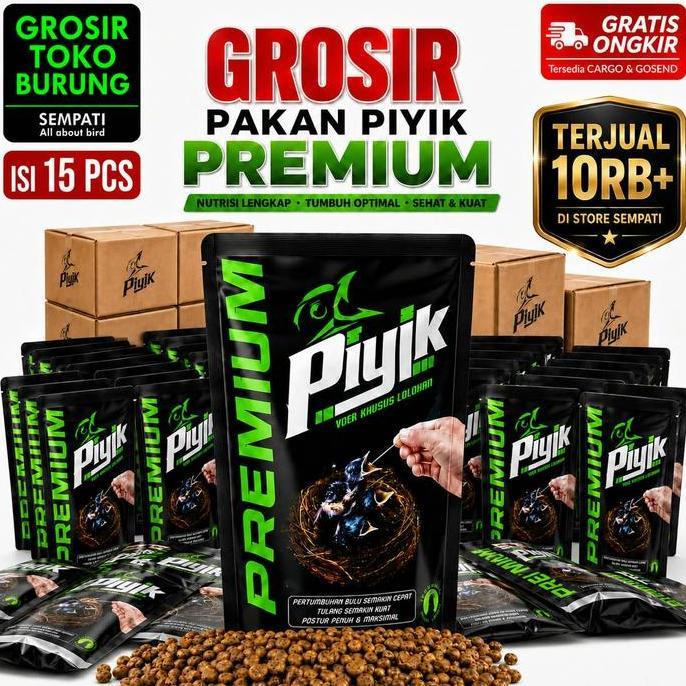 SEMPATI GROSIR Pakan Piyik Premium Isi 15 PCS Pakan Lolohan Trotol Burung Murai Batu MB High Protein