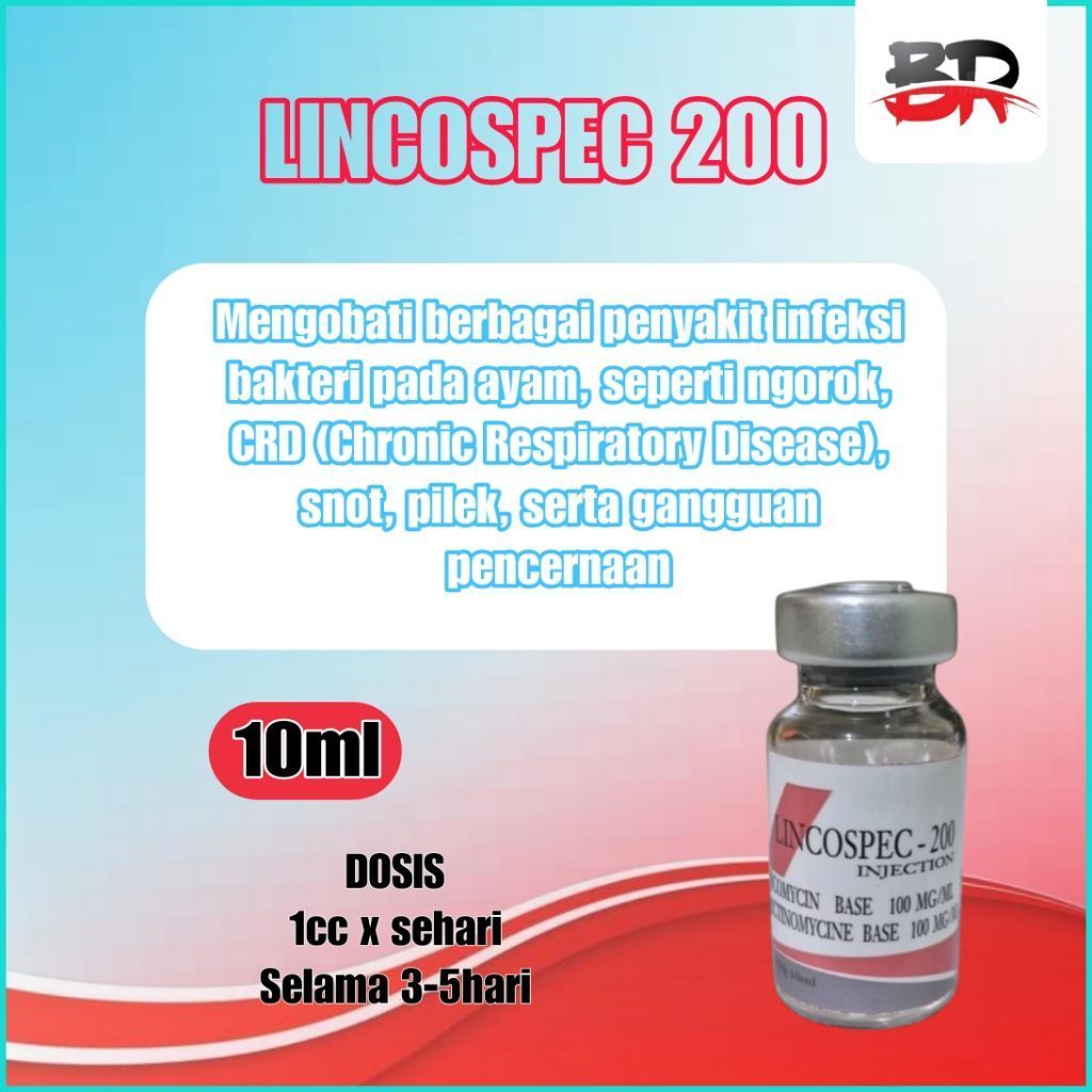 lincospecs200 10ml obat ayam petarung