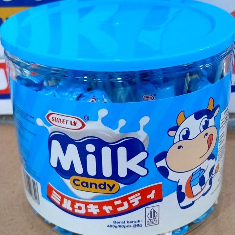 Milk Candy Cube Lolipop Permen isi 60 ECER 1000