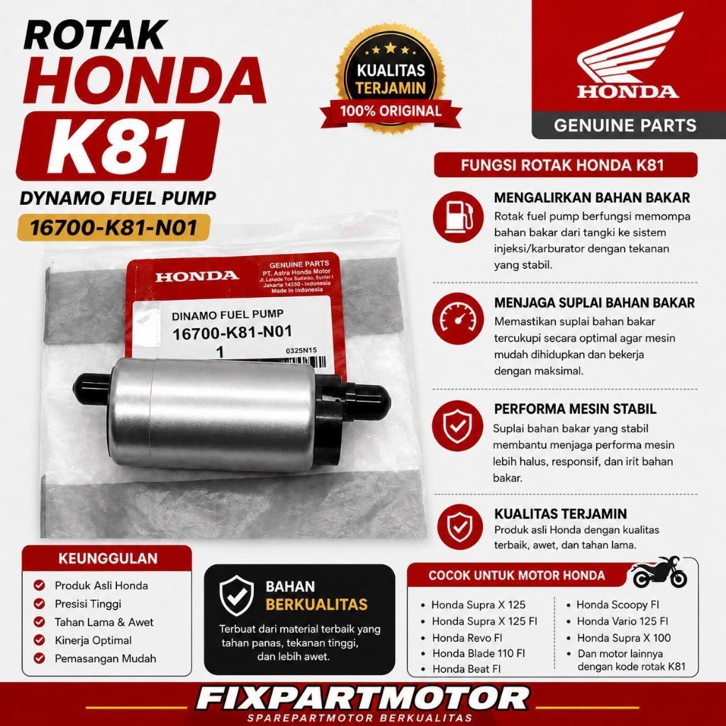 Rotak fuelpump beat esp beat street beat pop ( K81 )