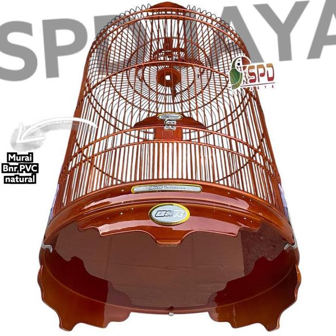 Sangkar kandang murai BnR PVC natural logo terbaru