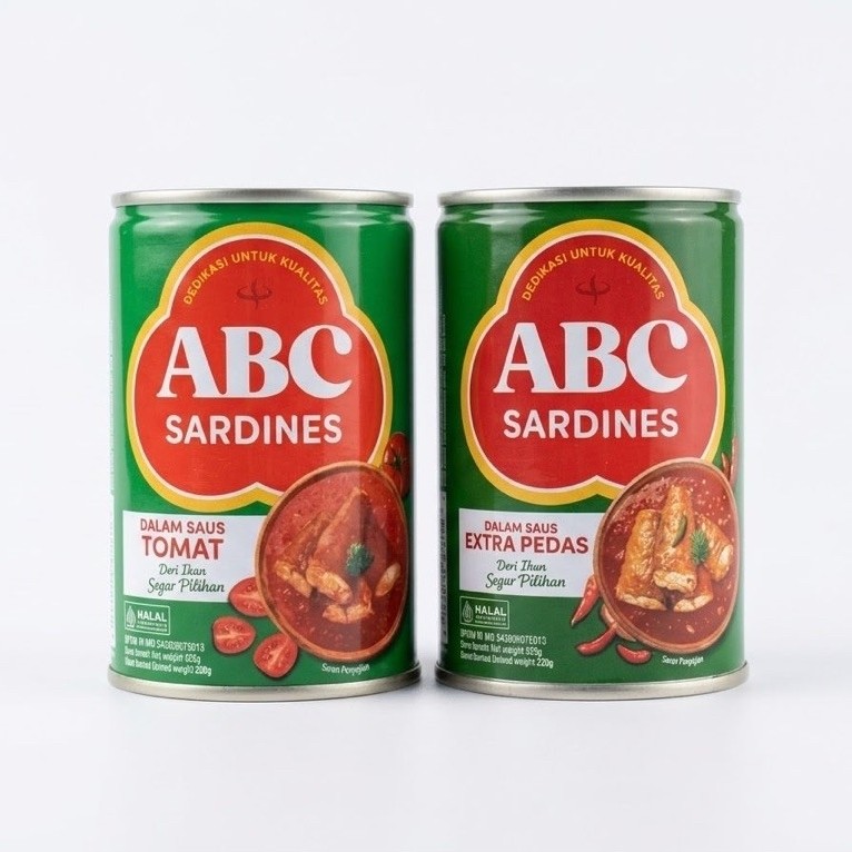 Sardines ABC 425gr - Sardines ABC Pedas - Sardines ABC Tomat