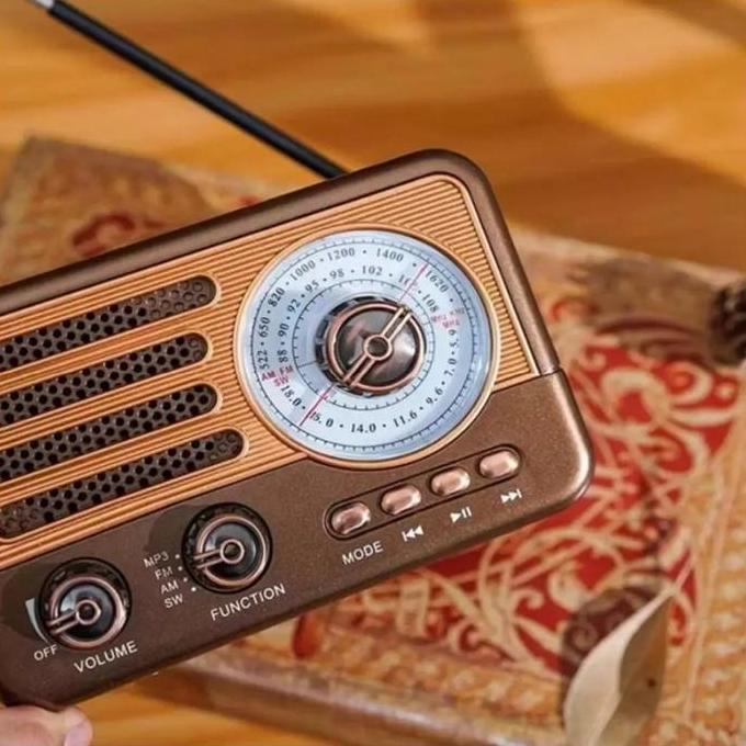COD Radio Antik Fleco F-3131BTL FM/AM/SW Speaker Portable Bluetooth FM Radio Wood Design Radio Bluet