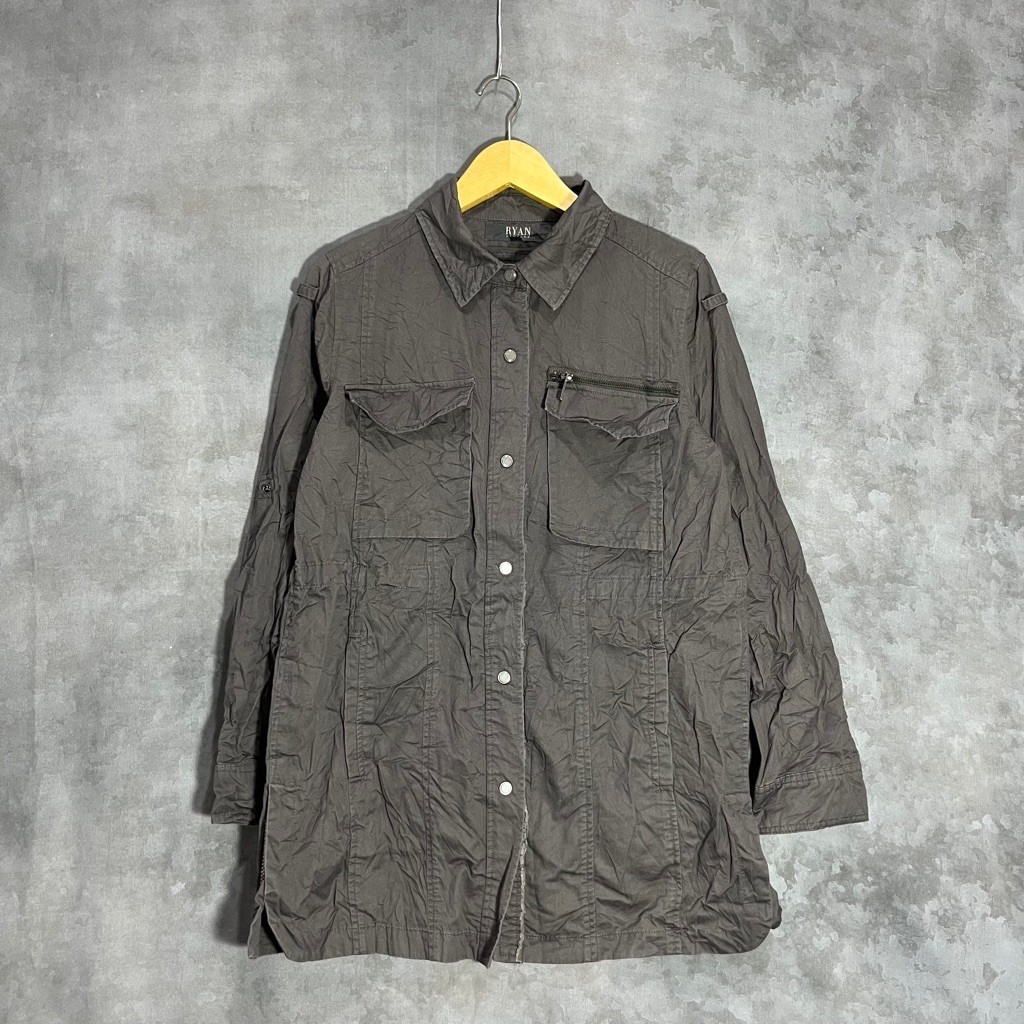 Parka ryan vintage murah abu original second preloved wanita 353