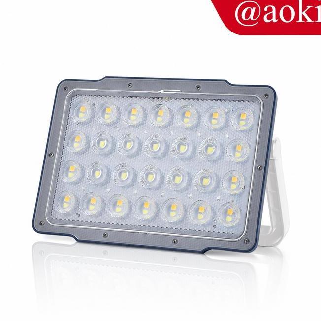 Aoki Lampu Sorot Solar Multifungsi Led Terang Power Bank Magnet Tri Lampu Darurat