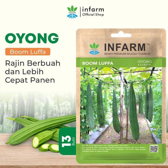 INFARM - Benih Oyong Boomlufa Unggul, Bibit Oyong Hhibrida Super Bibit Sayuran Buah Oyong Premium
