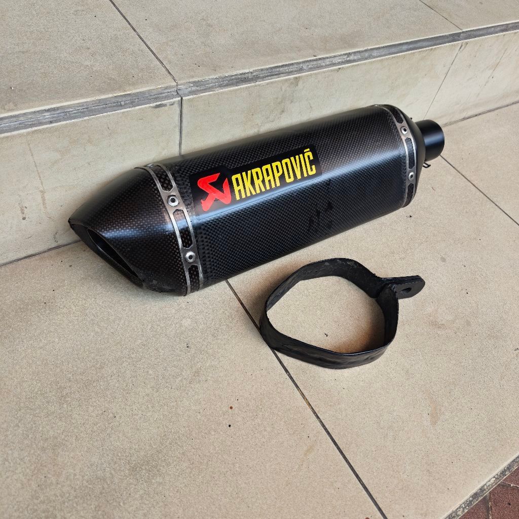 Akrapovic Slovenia Original Second Bekas Seken Ori Knalpot Racing Silencer Custom Inlet 51MM 51 MM