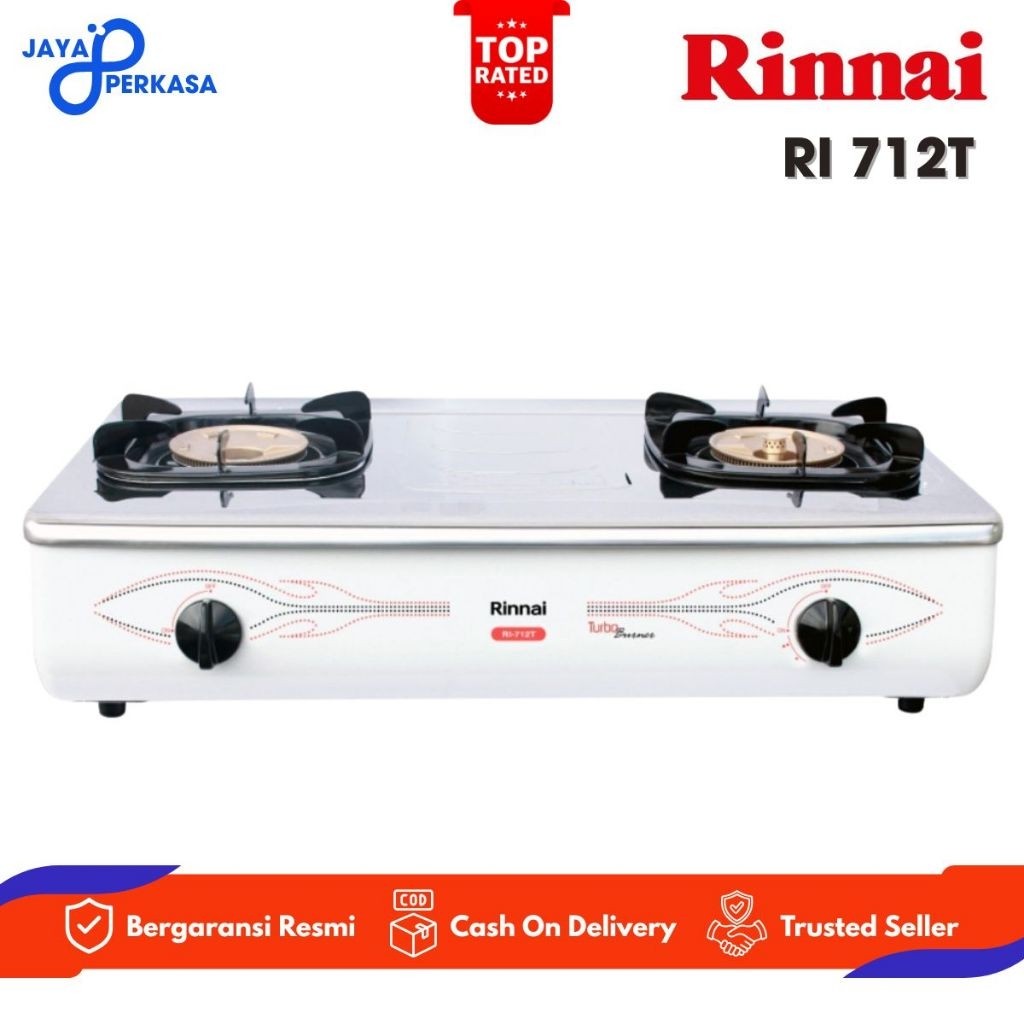 [ READY] RINNAI KOMPOR STAINLESS STEEL RI 712T / RI-712T / RI712 T / RI 712 T (2 TUNGKU) GARANSI