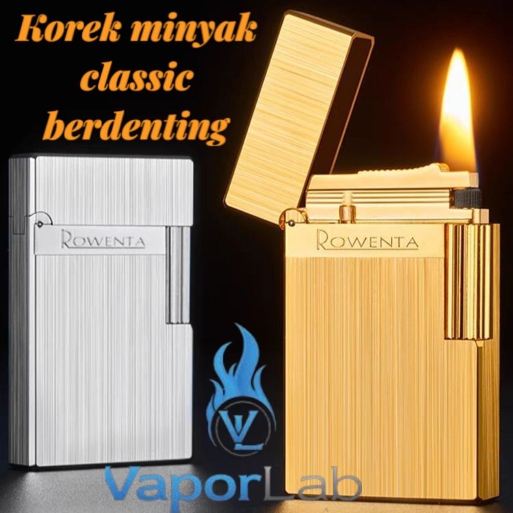 korek api sumbu classic roda ada denting ROWENTA vintage clasaic oil kerosene lighter R10