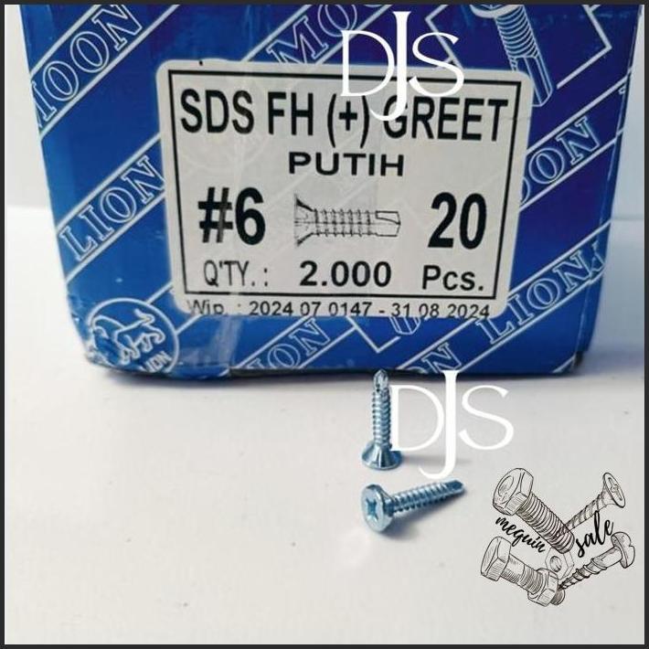 #6X20 SDS FH (+) GREET SEKRUP SDS FH (+) GRC 6X20 MOON LION SELF DRILLING SCREW 2CM BEST QUALITY