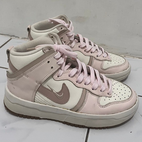 nike women dunk high rebel pink oxford sail pearl white original