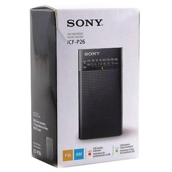 Sony ICF P26 AM FM Portable Pocket Radio /Radio Saku