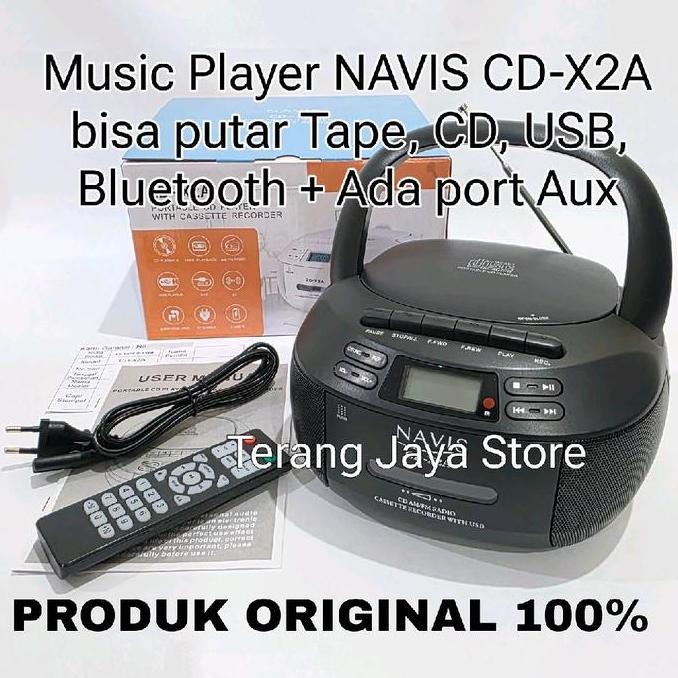 Boombox Navis CD-X2A Compo NAVIS CDX2A CD/USB/Tape/AM/FM/BLUETOOTH/AUX pengganti Toshiba TY-CKU310 t