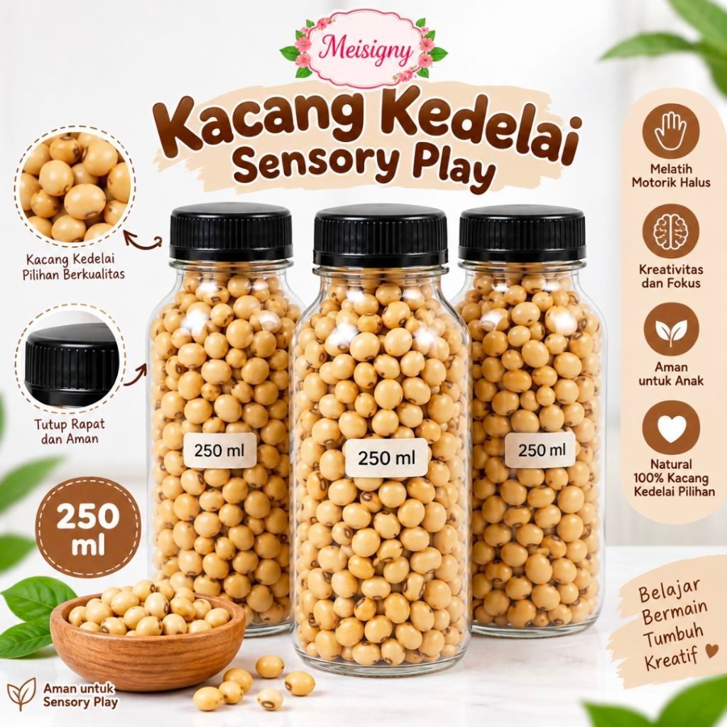 Kedelai Sensory Play  / Mainan Sensory / Mainan Sensory Play / Media Sensory Play / Sensory Bin