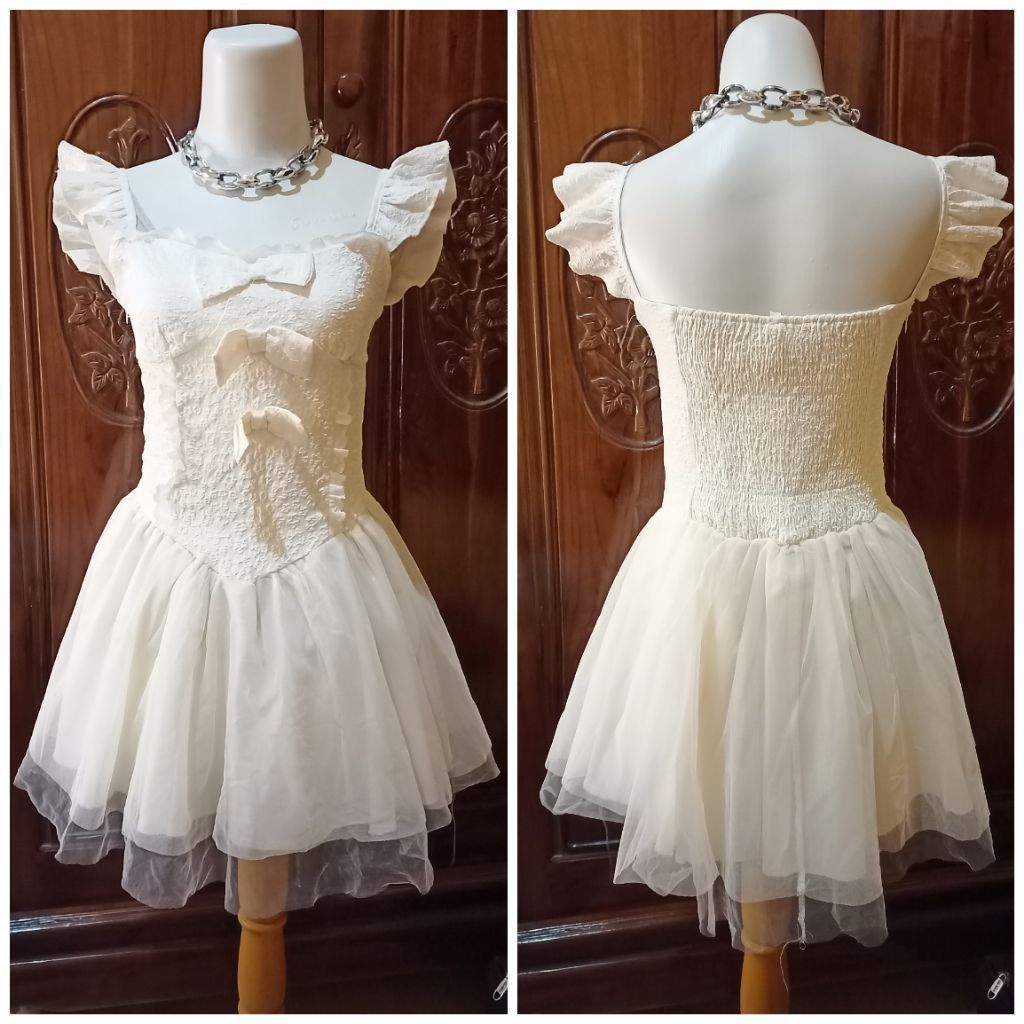 DRESS PERI BUNGA LACE // GAUN WANITA KOREAN STYLE // DRESS SUMMER FLORAL FLOWY