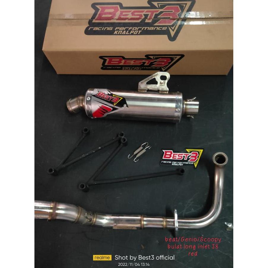 Knalpot Best3 Honda Scoopy Beat Genio Spacy Motor Motorcycle Silincer Original