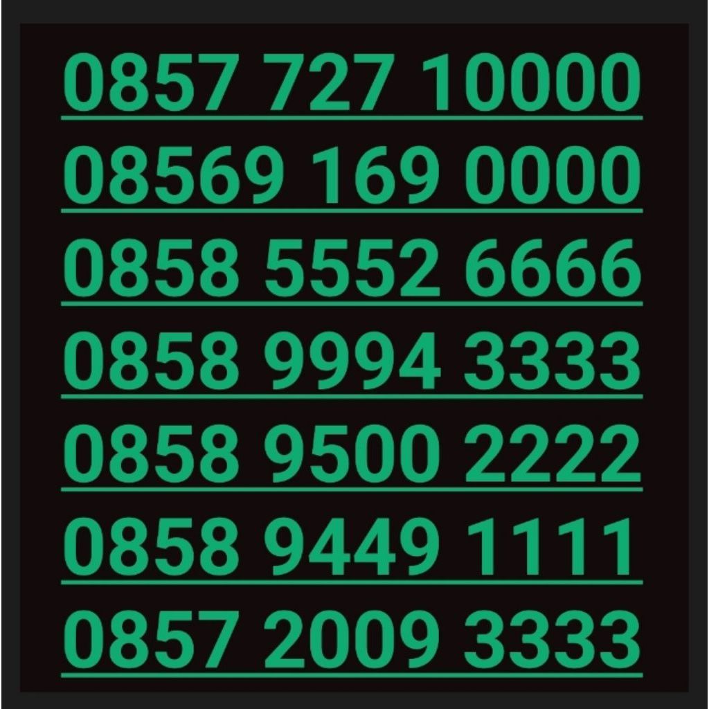 Nomor Cantik indosat kwartet 0000 / 6666 / 3333 / 2222