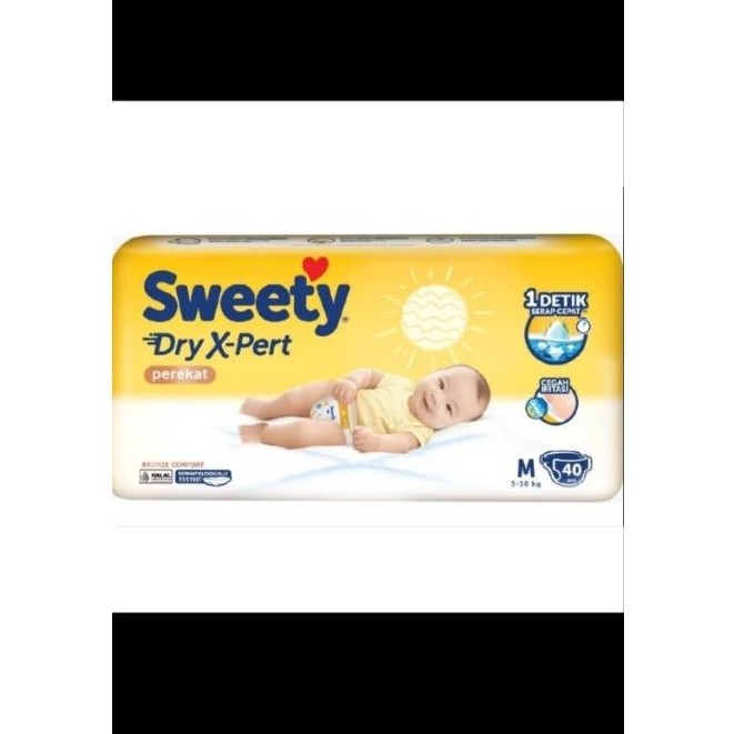 Popok Bayi Sweety Dry X-Pert perekat ukuran M 5-10 kg isi 40 pcs
