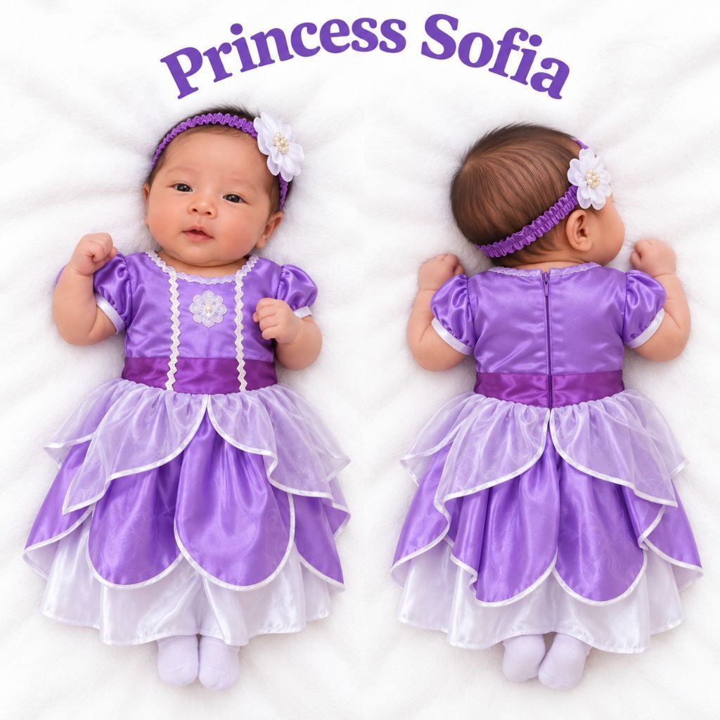 Princess Sofia The First Bayi Baju Kostum Princess Disney