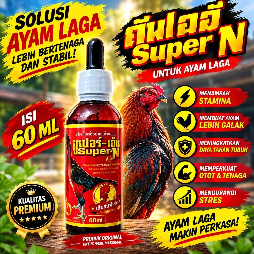 SUPER N ORIGINAL THAILAND Untuk Stamina Dan Mental Ayam