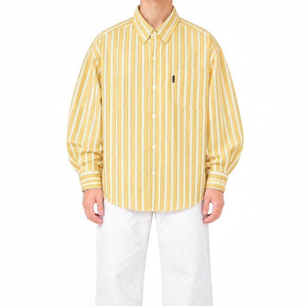 Mono-Mart Japan Yellow Striped Button Down