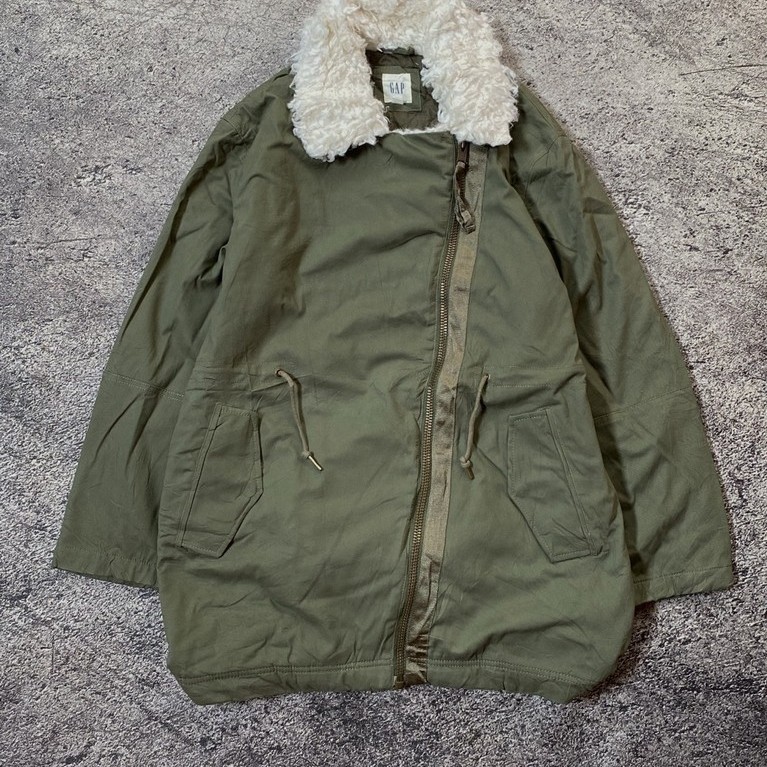 GAP MILITARY PARKA PRIMALOFT CANVAS JACKET TEBAL UNISEX HANGET TEBAL