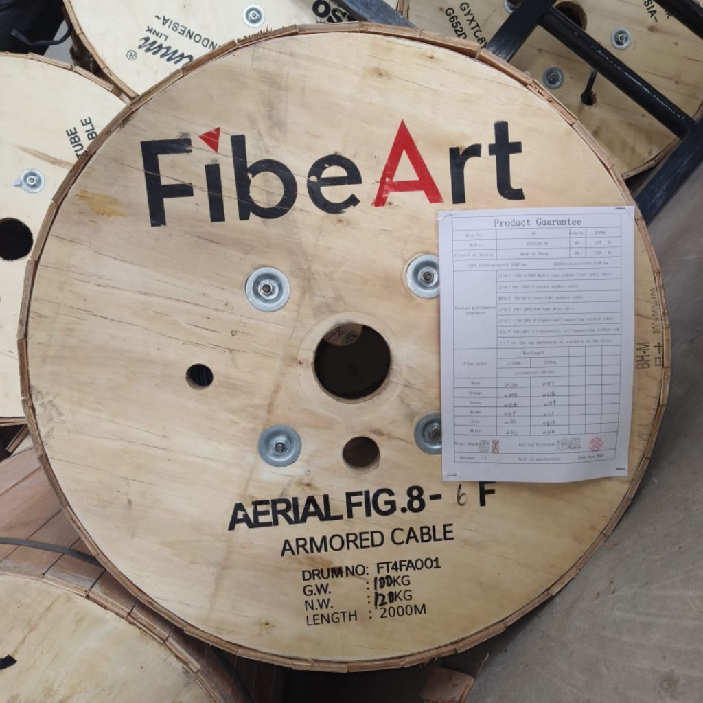 KABEL FO KU 6 CORE ARMOURED FIG8 FIBEART PANJANG 2000M
